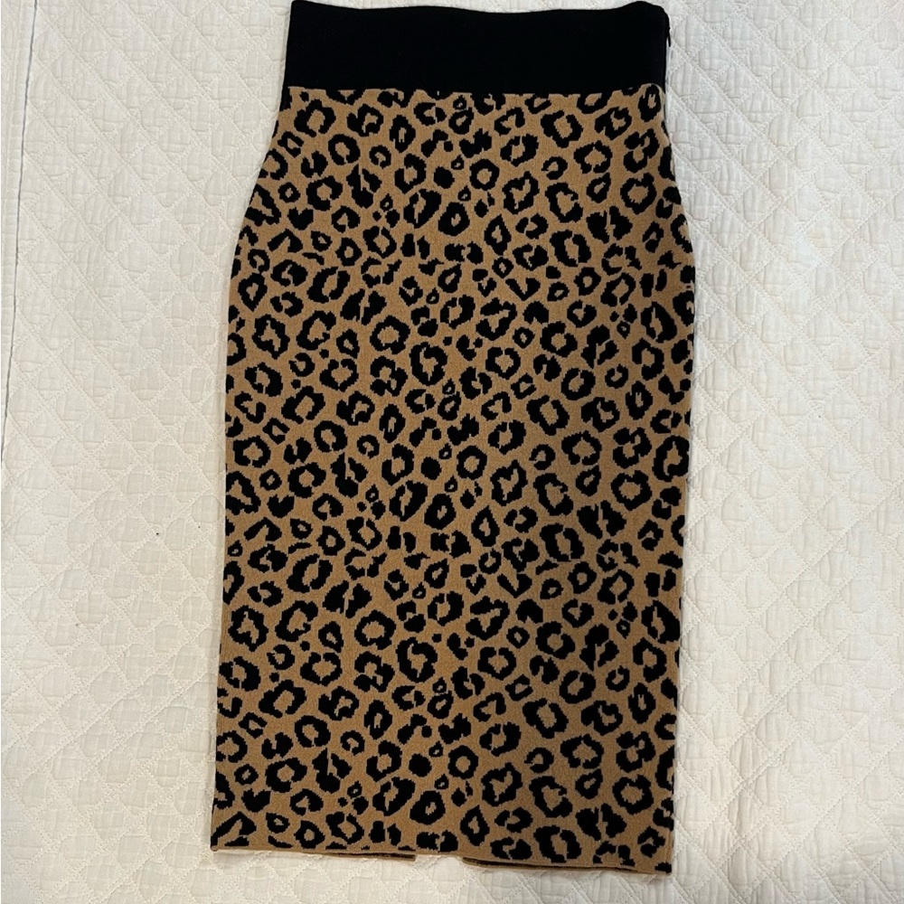 Veronica Beard Tan Midi Pencil Skirt for Night Out